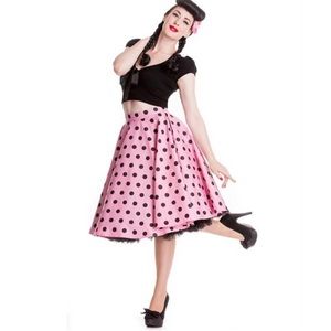ModCloth polka dot circle skirt size M